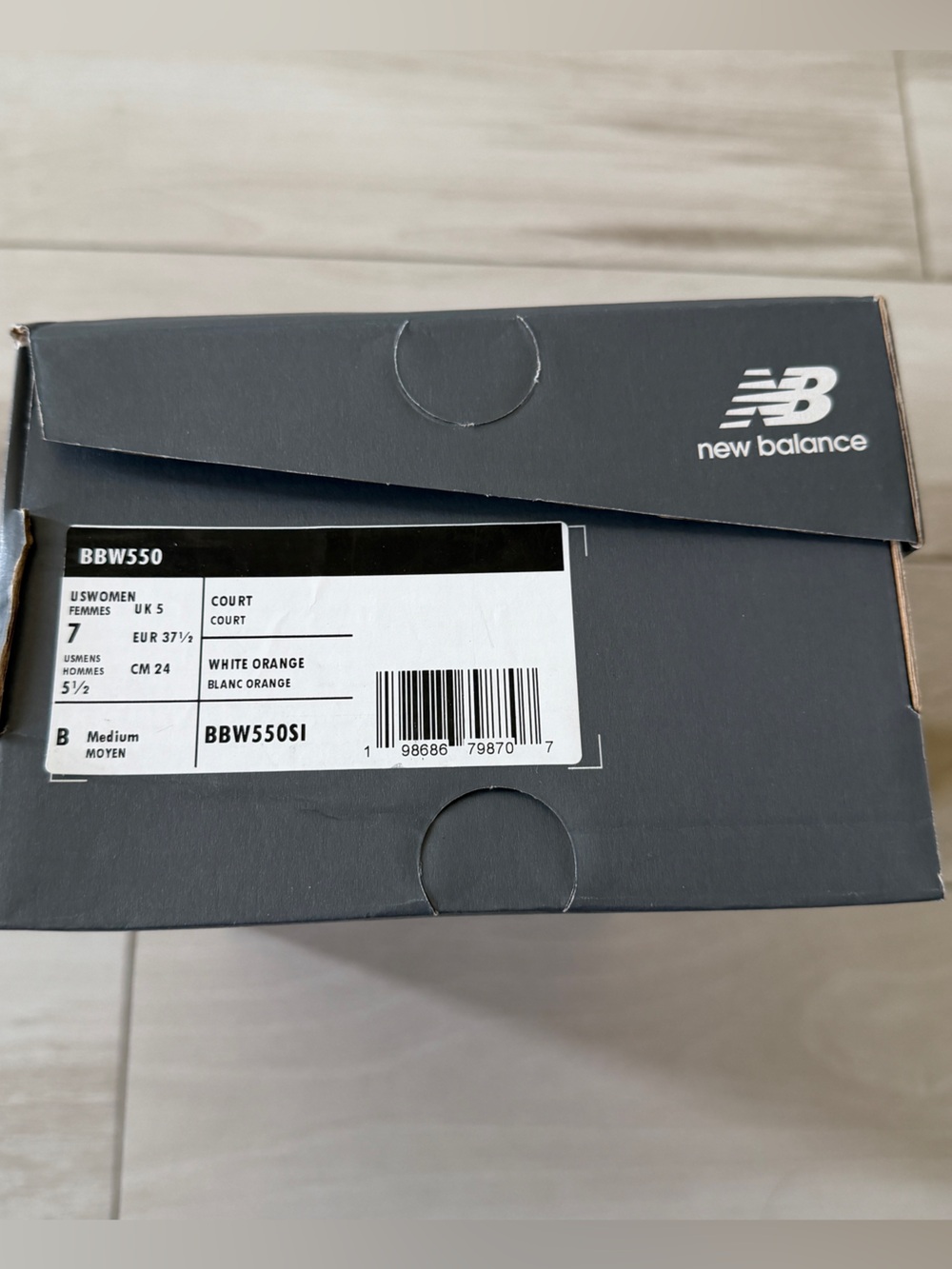 NEW BALANCE Women’s 550 Basketball Sneaker, Sea Salt/Peach Nectar, Size 7 - Picture 11 of 11